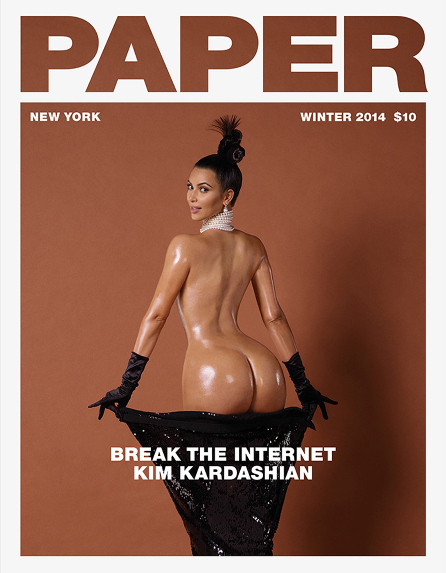 Kim Kardashian as pictured for Paper magazine
