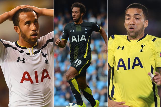 Andros Townsend, Mousa Dembele and Aaron Lennon
