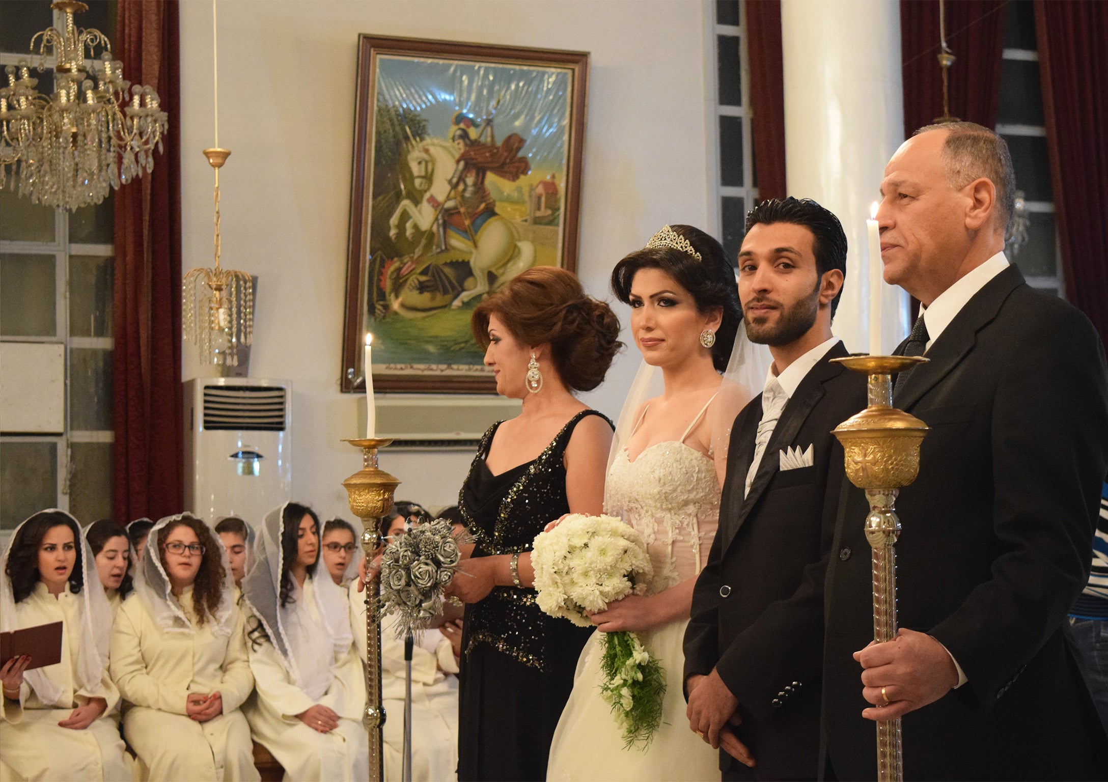 Ilana Hacho were Malek Aissa married in a church that was only half full