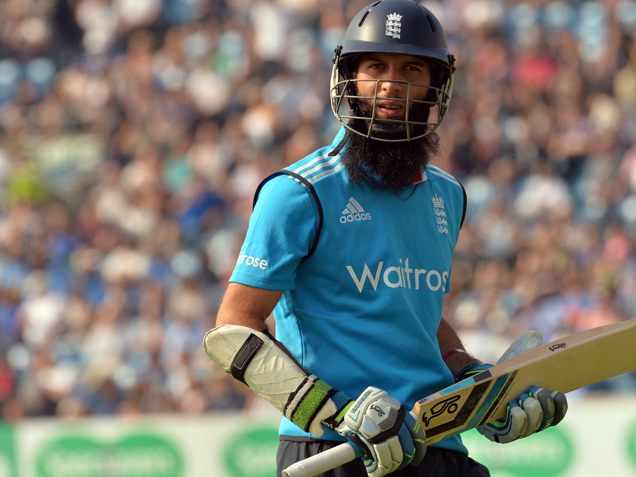 Moeen Ali in action for England