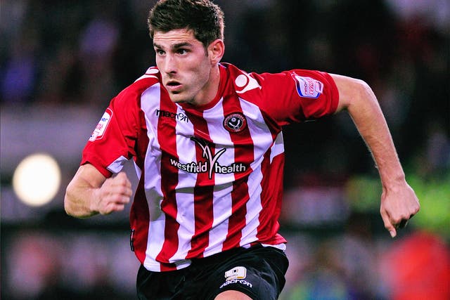 Ched Evans in action for Sheffield United in 2012