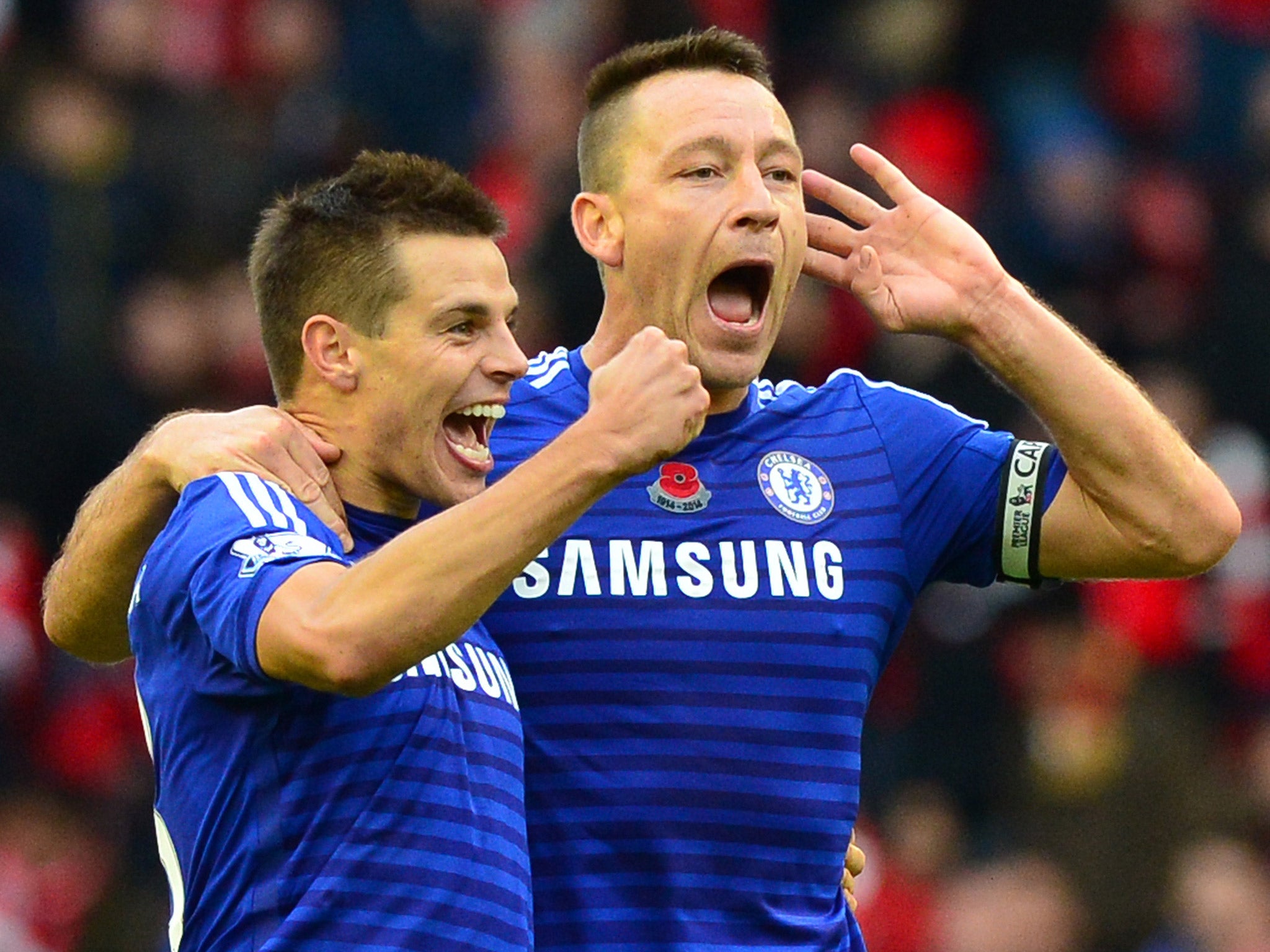 Chelsea's Cesar Azpilicueta and John Terry