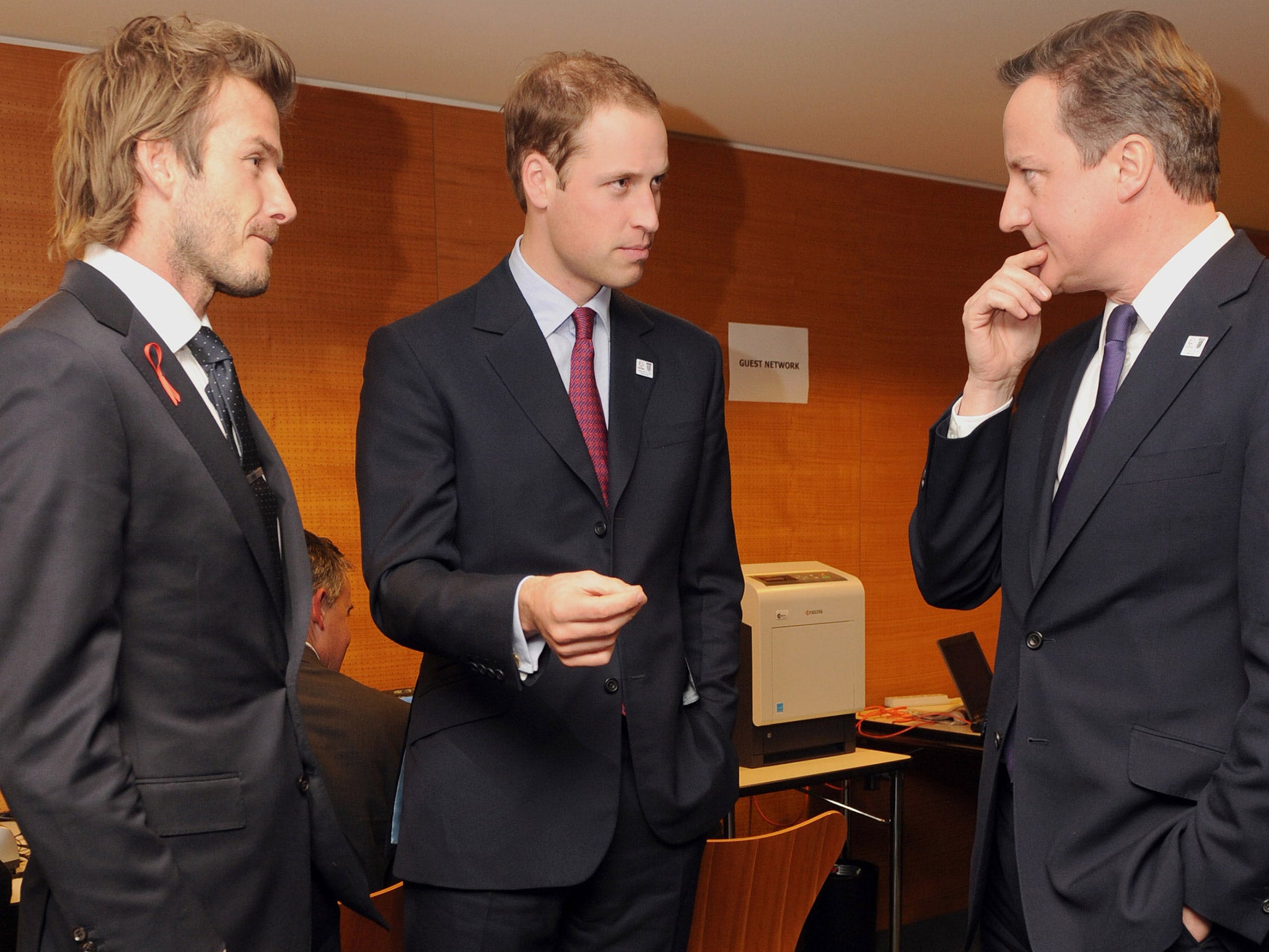 David Beckham, Prince William and Prime Minister David Cameron supported England's World Cup bid