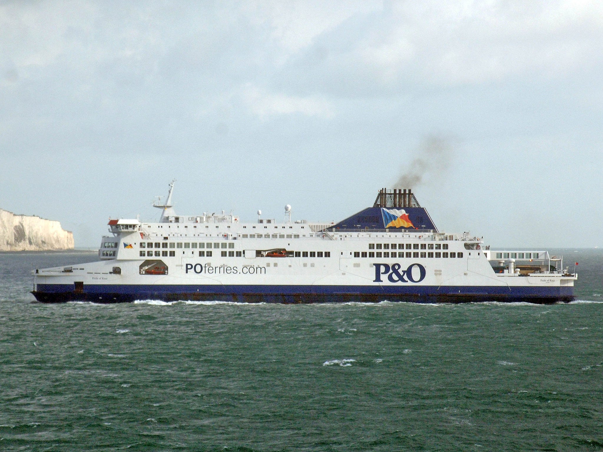 P&0 ferry the Pride of Kent approaching Dover, in 2006