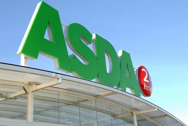 An Asda supermarket store logo is pictured in Halifax, in West Yorkshire, in northern England, 23 January 2007.