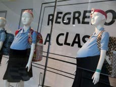 Pregnant schoolgirl mannequins shock shoppers in Venezuelan shopping