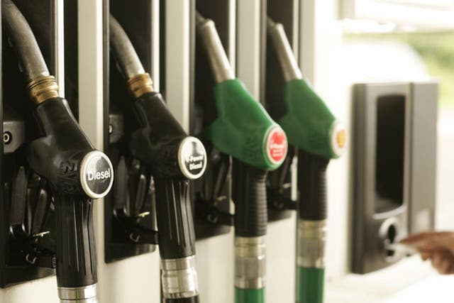 Petrol prices have fallen more than 8p to 123.1p, but as oil is priced in dollars UK drivers are yet to feel the full benefit