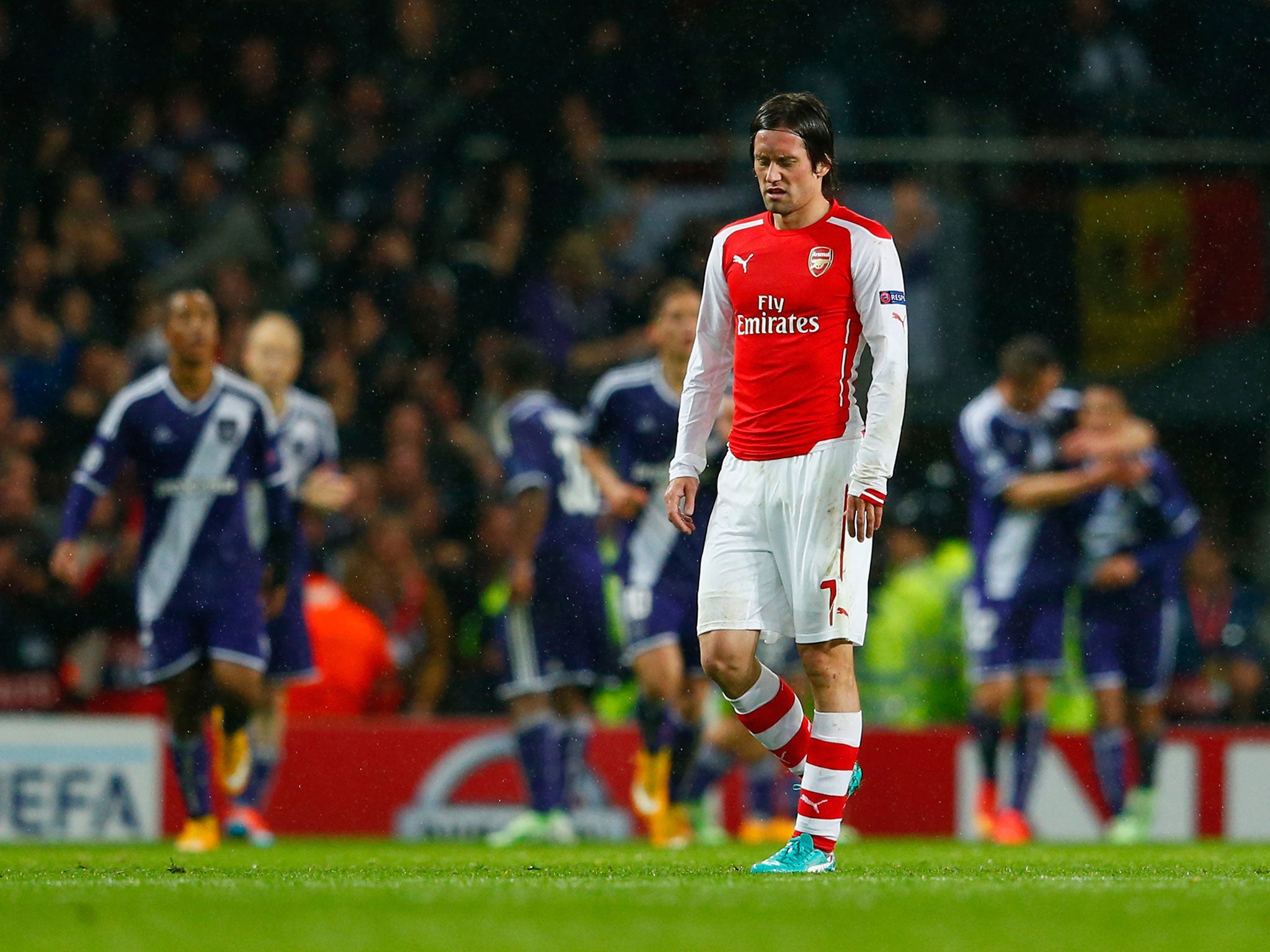 Tomas Rosicky is frustrated with his lack of opportunities this season