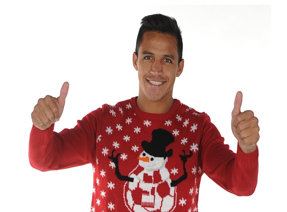Alexis Sanchez wears Arsenal's Christmas jumper