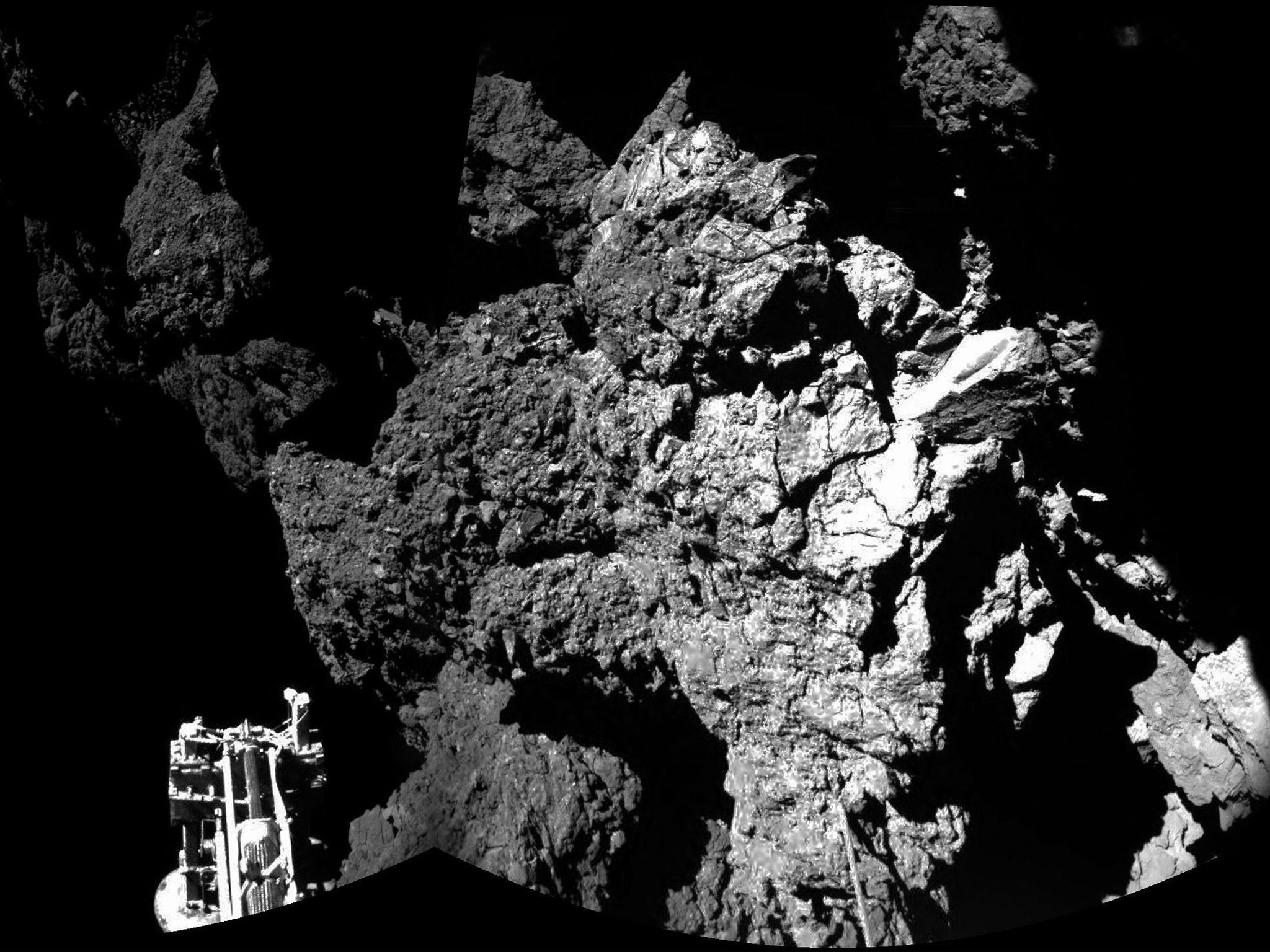 Rosetta's lander Philae is safely on the surface of Comet 67P/Churyumov-Gerasimenko