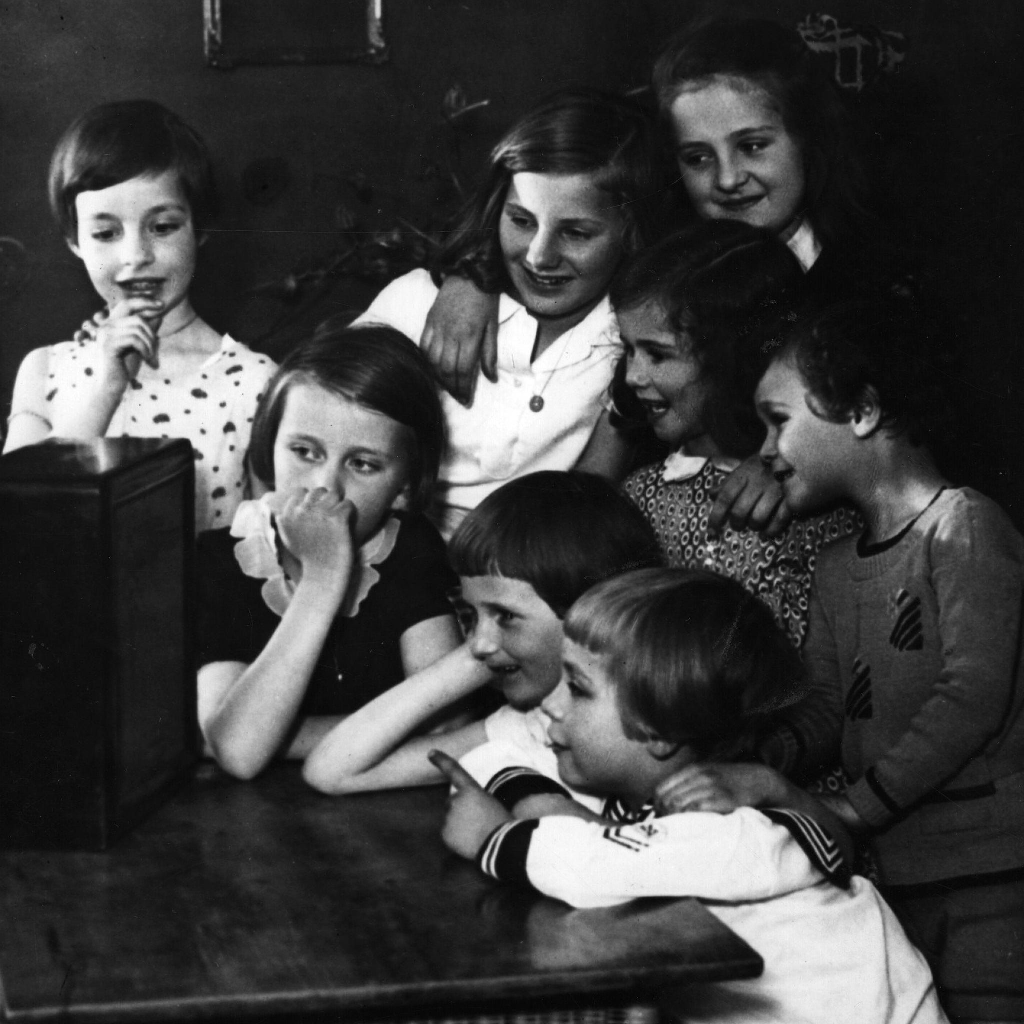 Circa 1946: Listening to the radio
