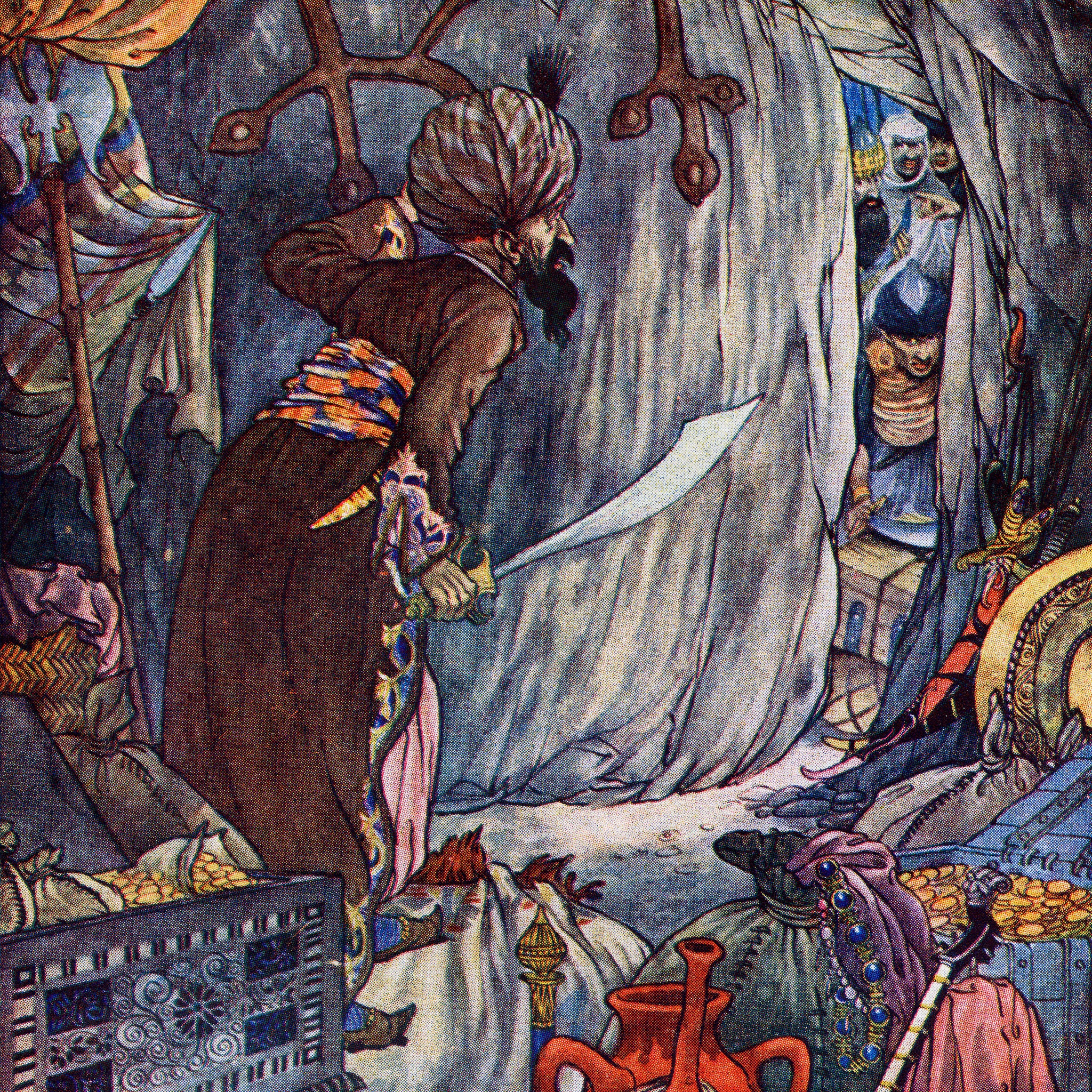 The History of Ali Baba and the Forty Thieves Illustration by Charles Folkard from The Arabian Nights (Hilary Morgan / Alamy)