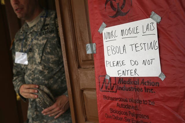 A new US Navy mobile laboratory in Liberia. The US now operates four mobile
laboratories in the country