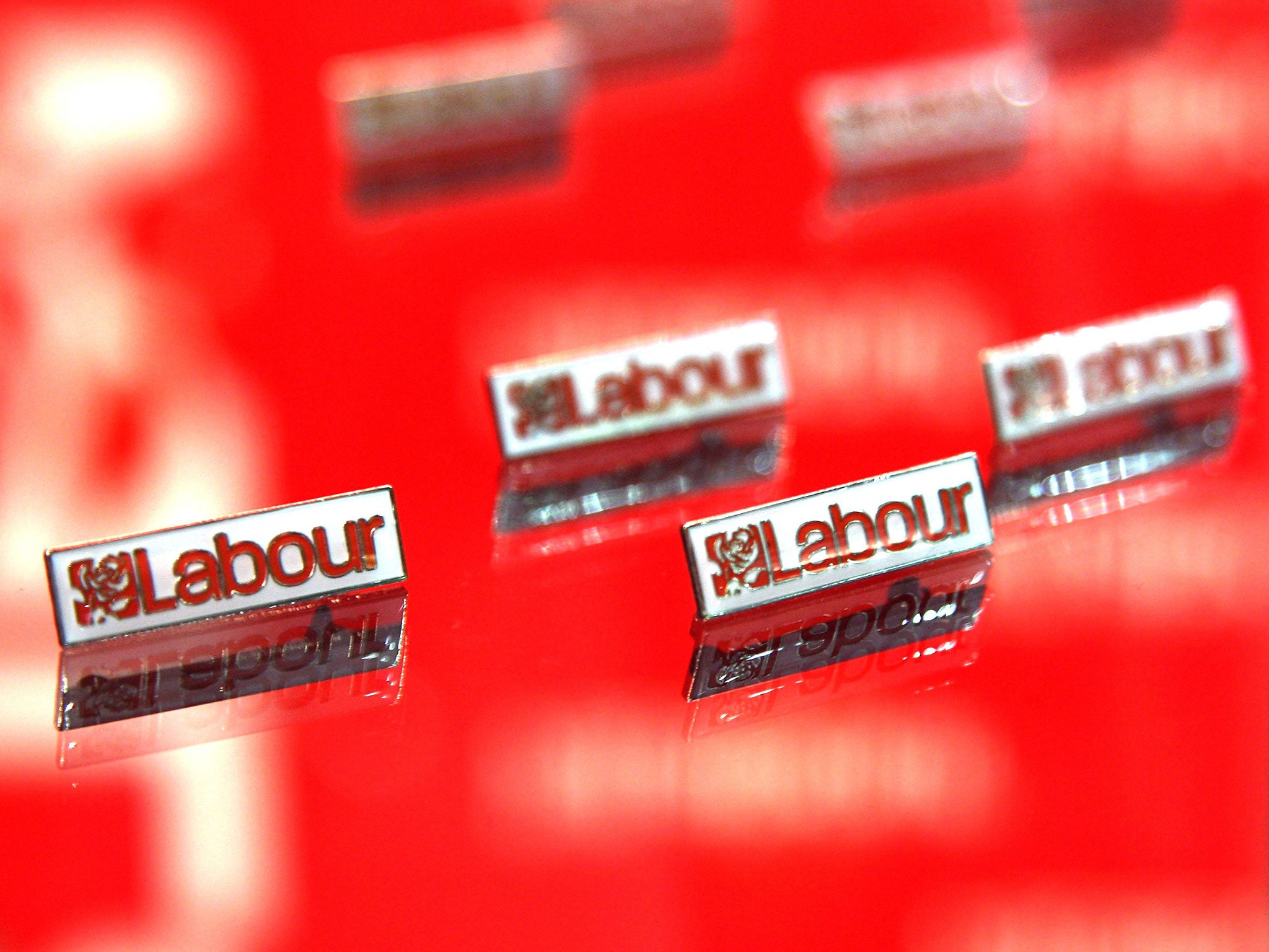 Labour Party badges go on sale at the Labour Party conference on September 24, 2007 in Bournemouth, England.