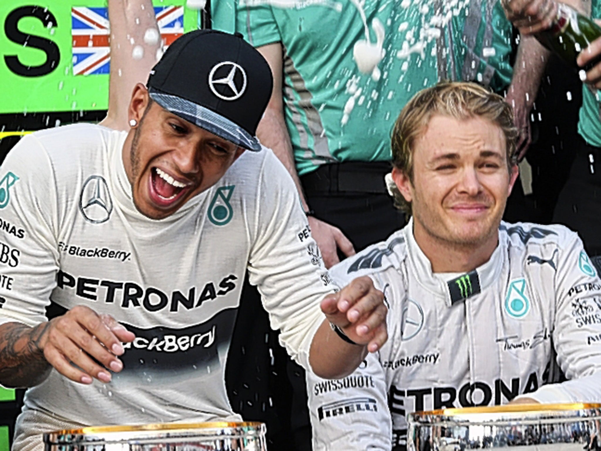 Lewis Hamilton (left) and Nico Rosberg at the US Grand Prix