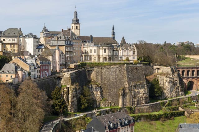 View of Luxembourg old town 