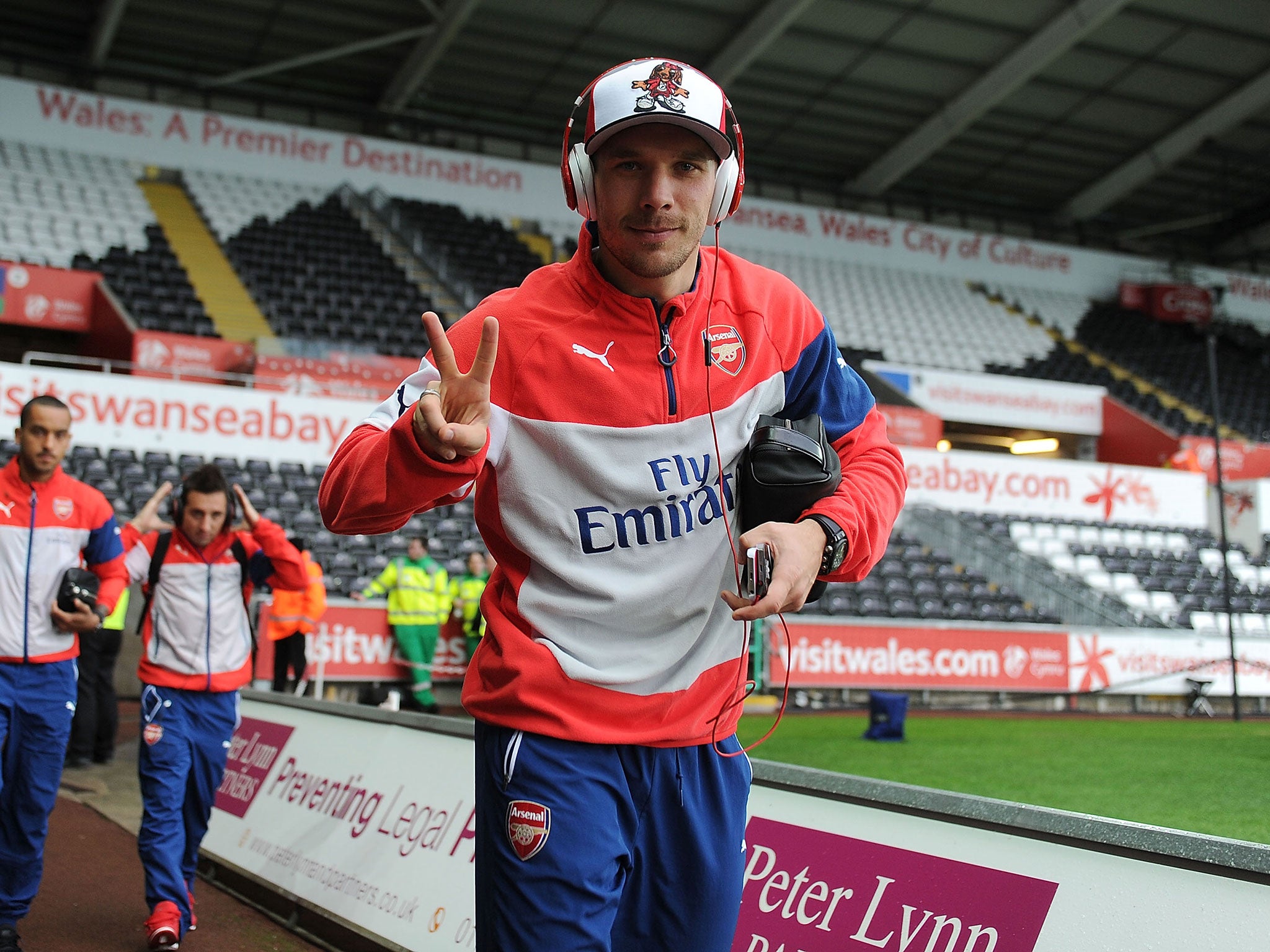 Podolski has not featured regularly for Arsenal this season