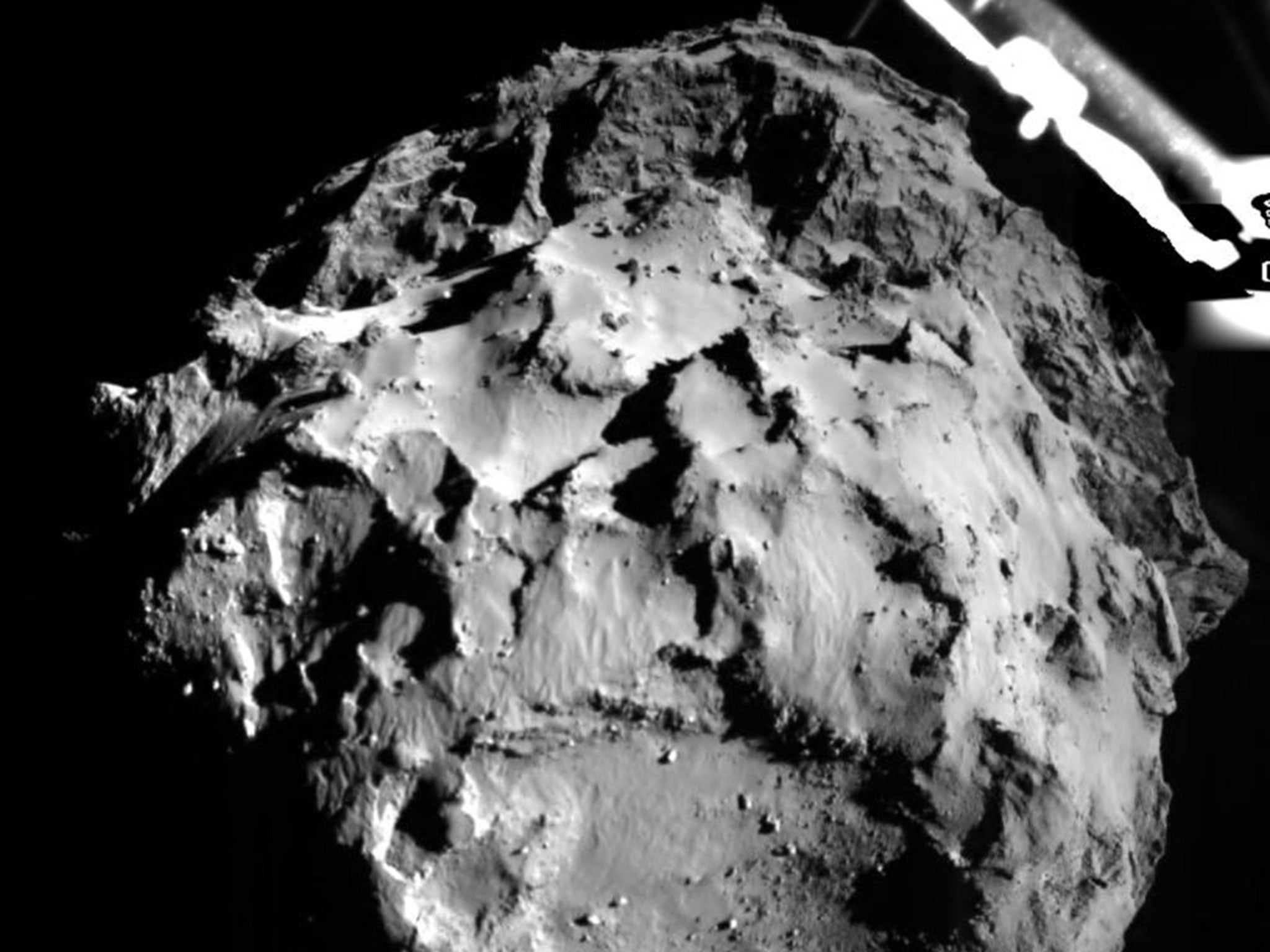 The Rosetta Lander Imaging System on the Philae Lander shows the comet 67P/Churyumov-Gerasimenko