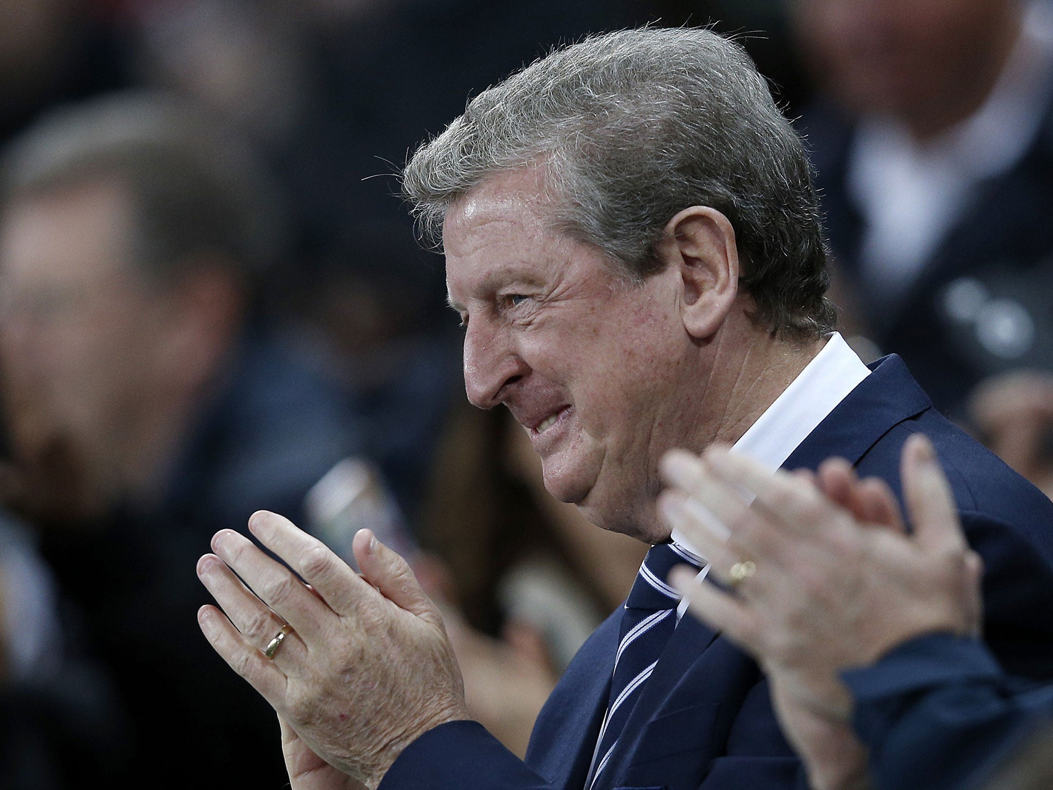 Roy Hodgson looks on during England's 3-1 win over Slovenia