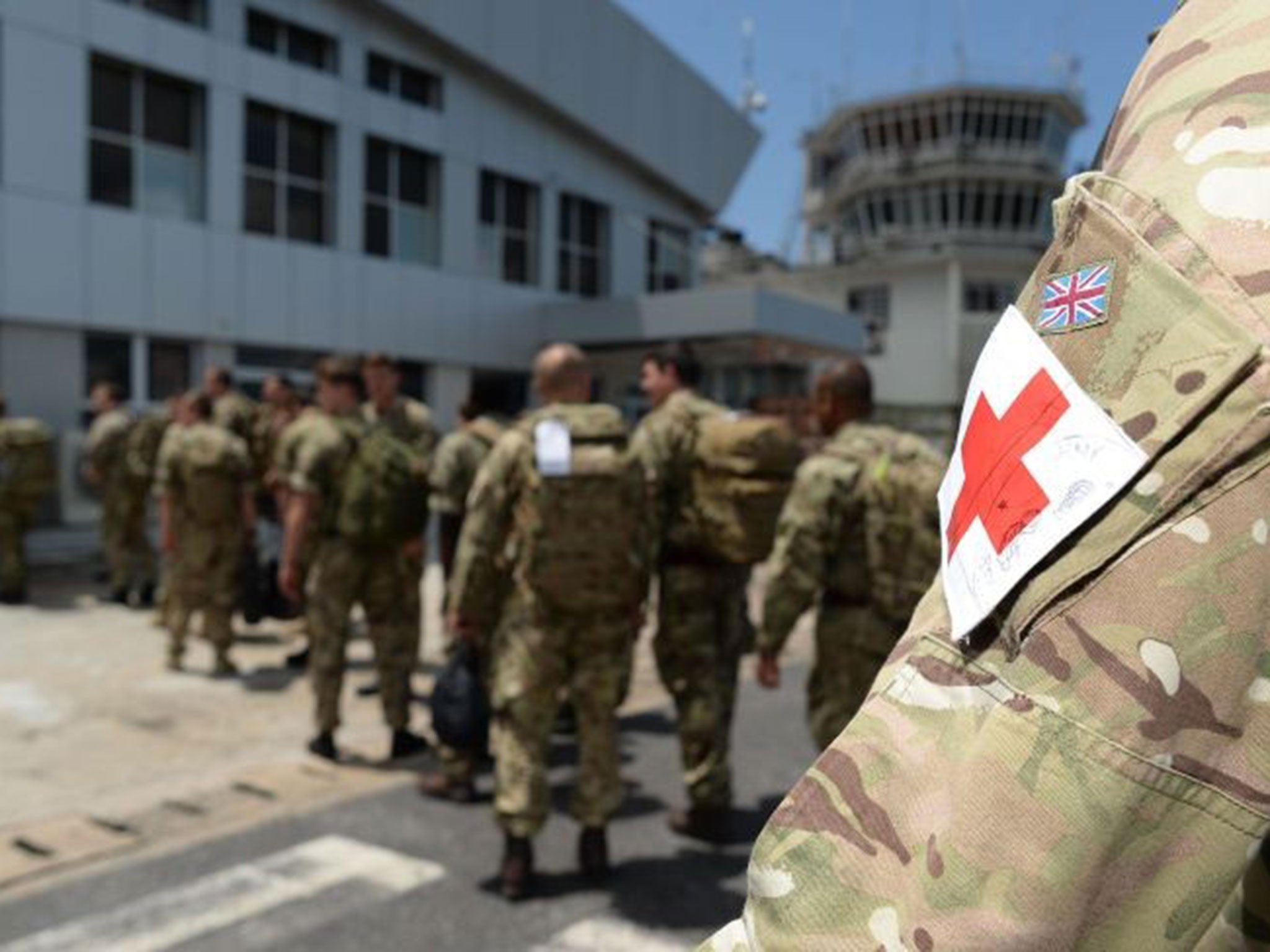 British troops arriving in Sierra Leone last year to help with the Ebola crisis