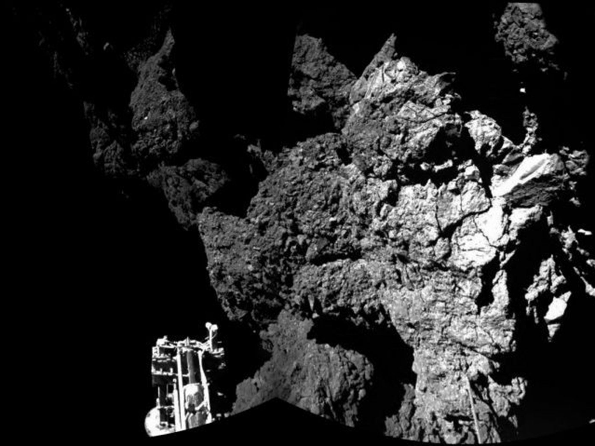 Philae lands safely on the surface of Comet 67P/Churyumov-Gerasimenko AP