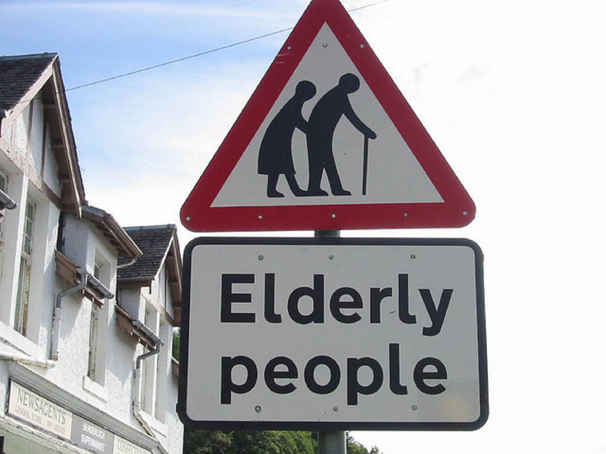 The sign that is said by Dr Ros Altmann to depict older people inaccurately
