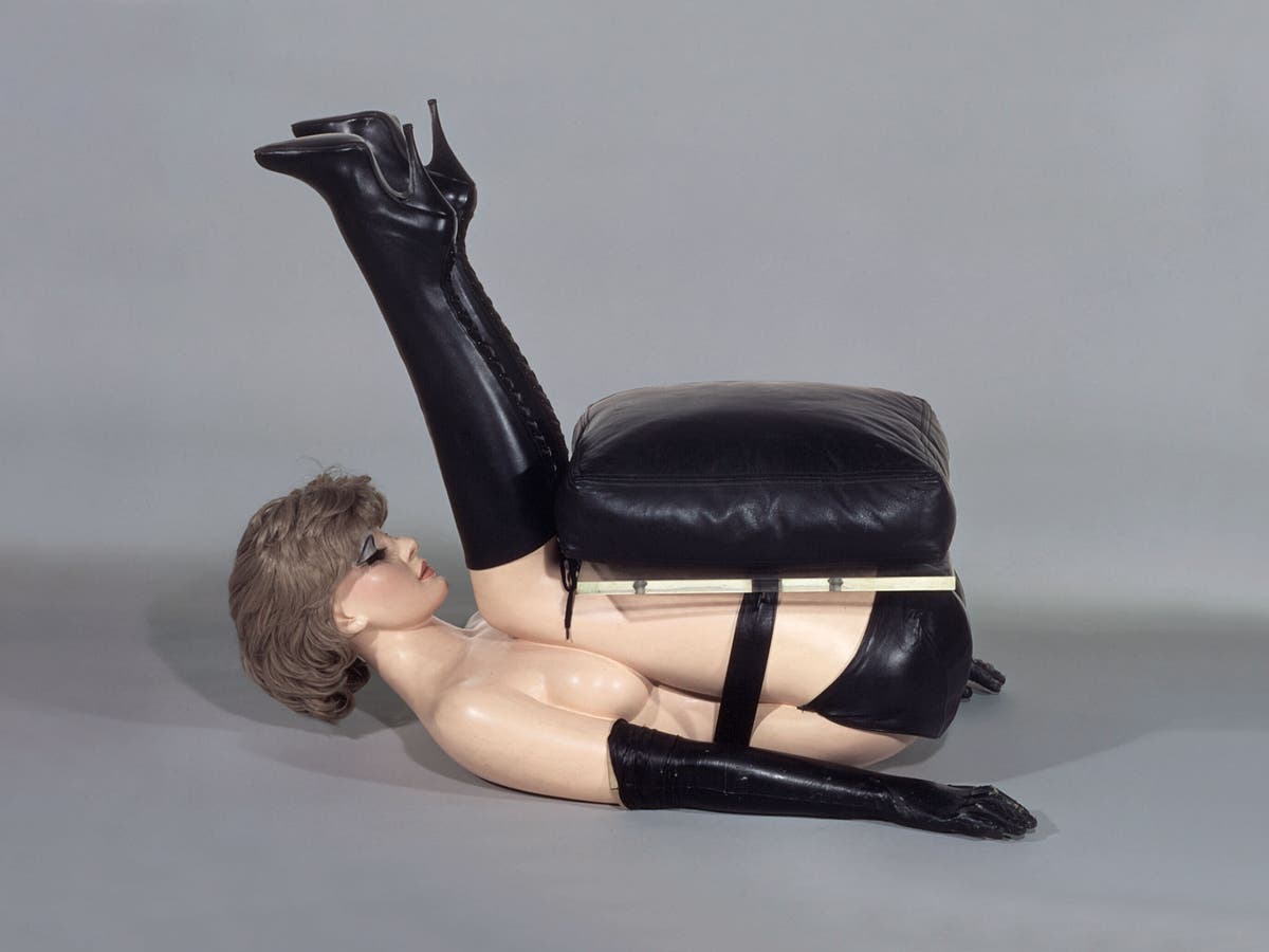 Latex Bondage Coffee Table - Allen Jones: The model of misogyny? | The Independent | The Independent