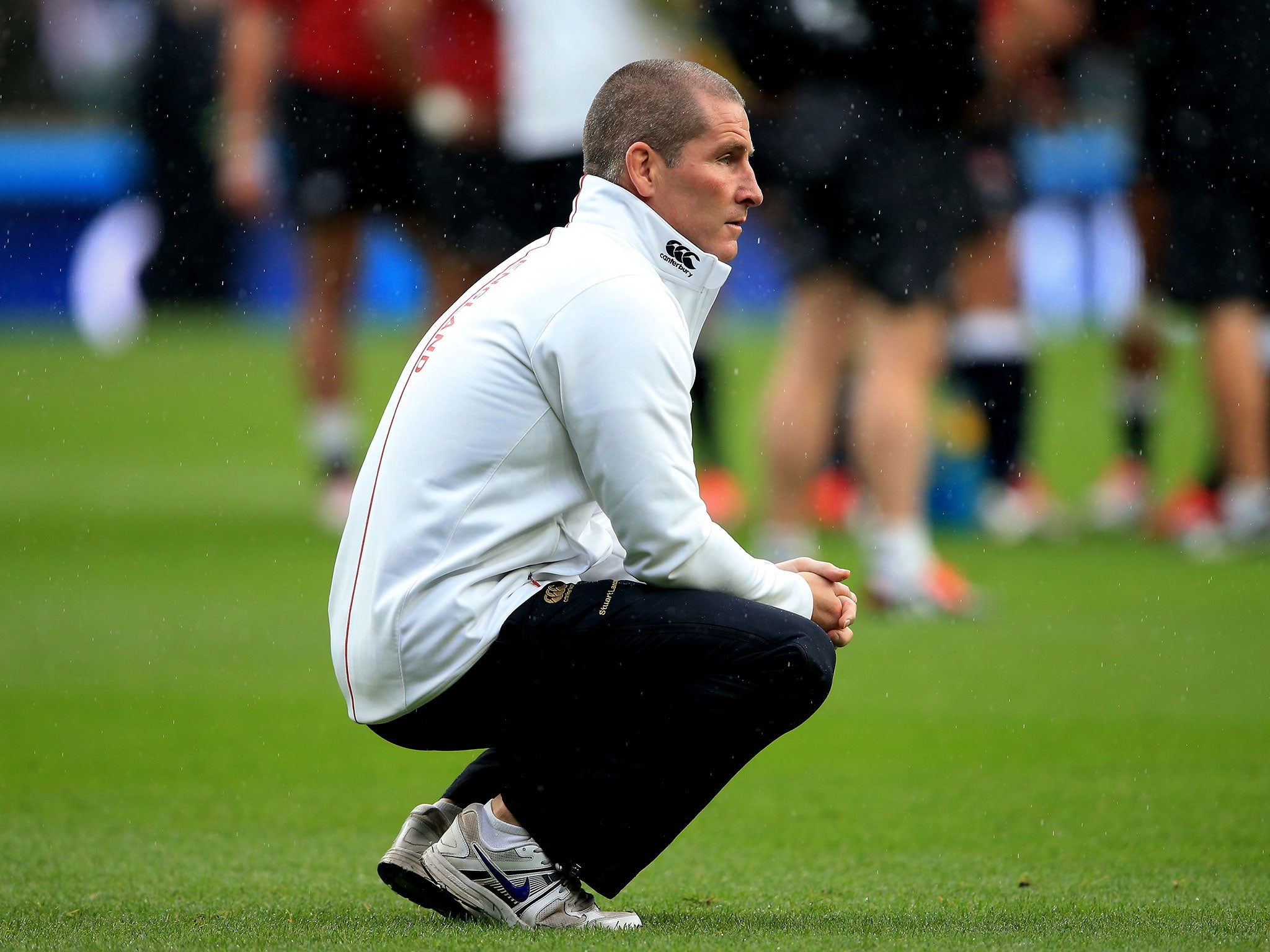 England coach Stuart Lancaster looks on during the defeat by South Africa at Twickenham