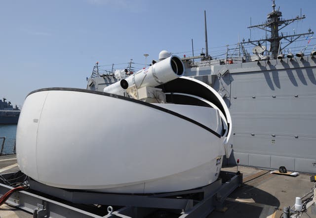 The laser weapon used by the US Navy in the Gulf
