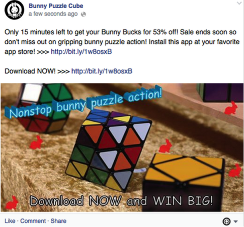 This is what bad publicity looks like - Facebook hates your Bunny Puzzle Cubes.