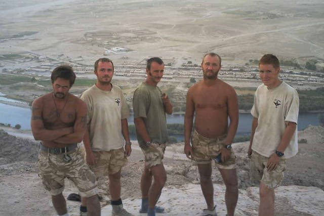 Line of duty: from left, Lt Cpl Stu Hale, Lt Cpl Chris Conn, Pte Dan 'Smudge' Smith, Cpl Stu Pearce and Pte Chris ‘Jarhead’ Harvey
