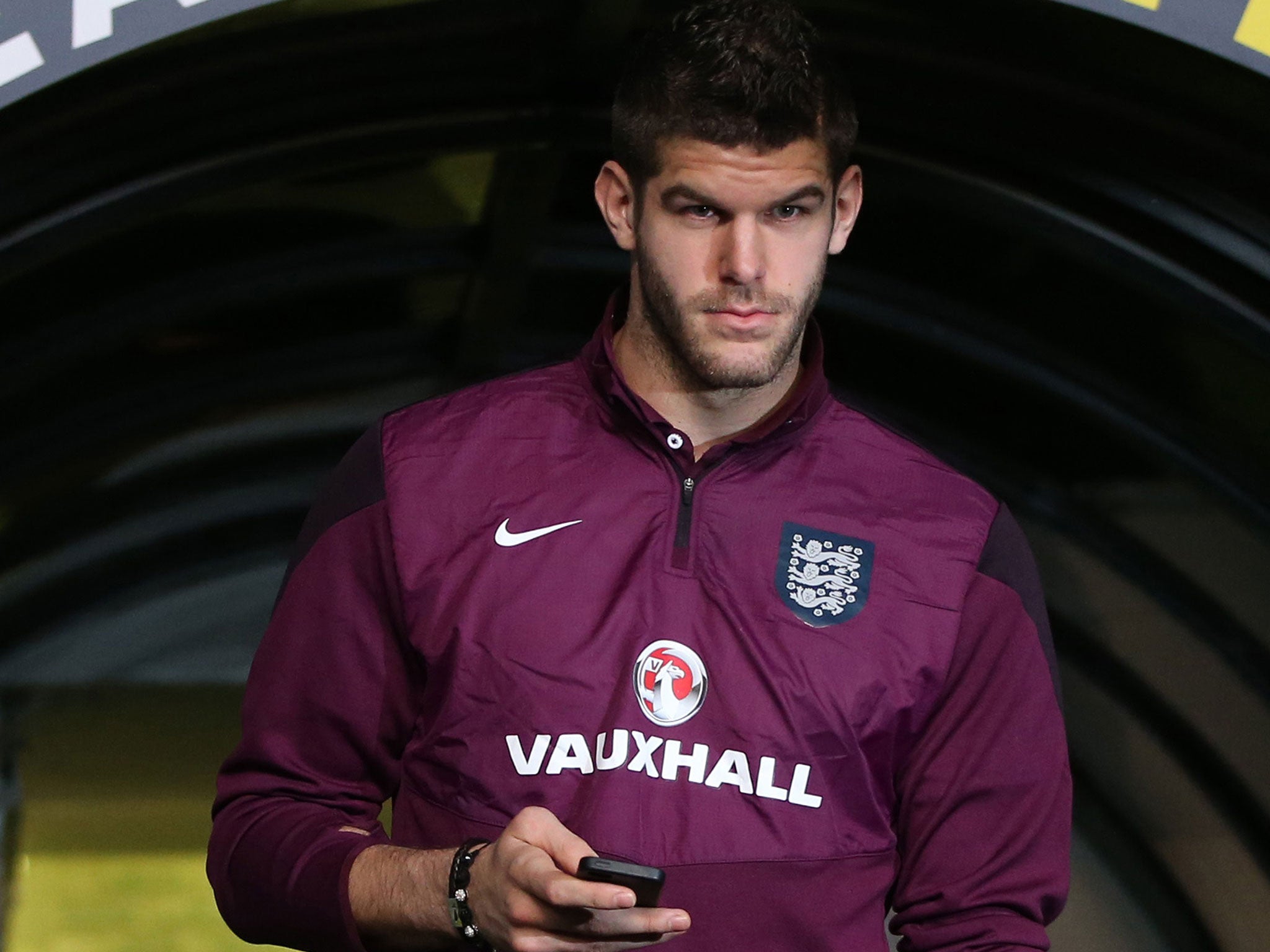 England goalkeeper Fraser Forster has a look around Celtic Park