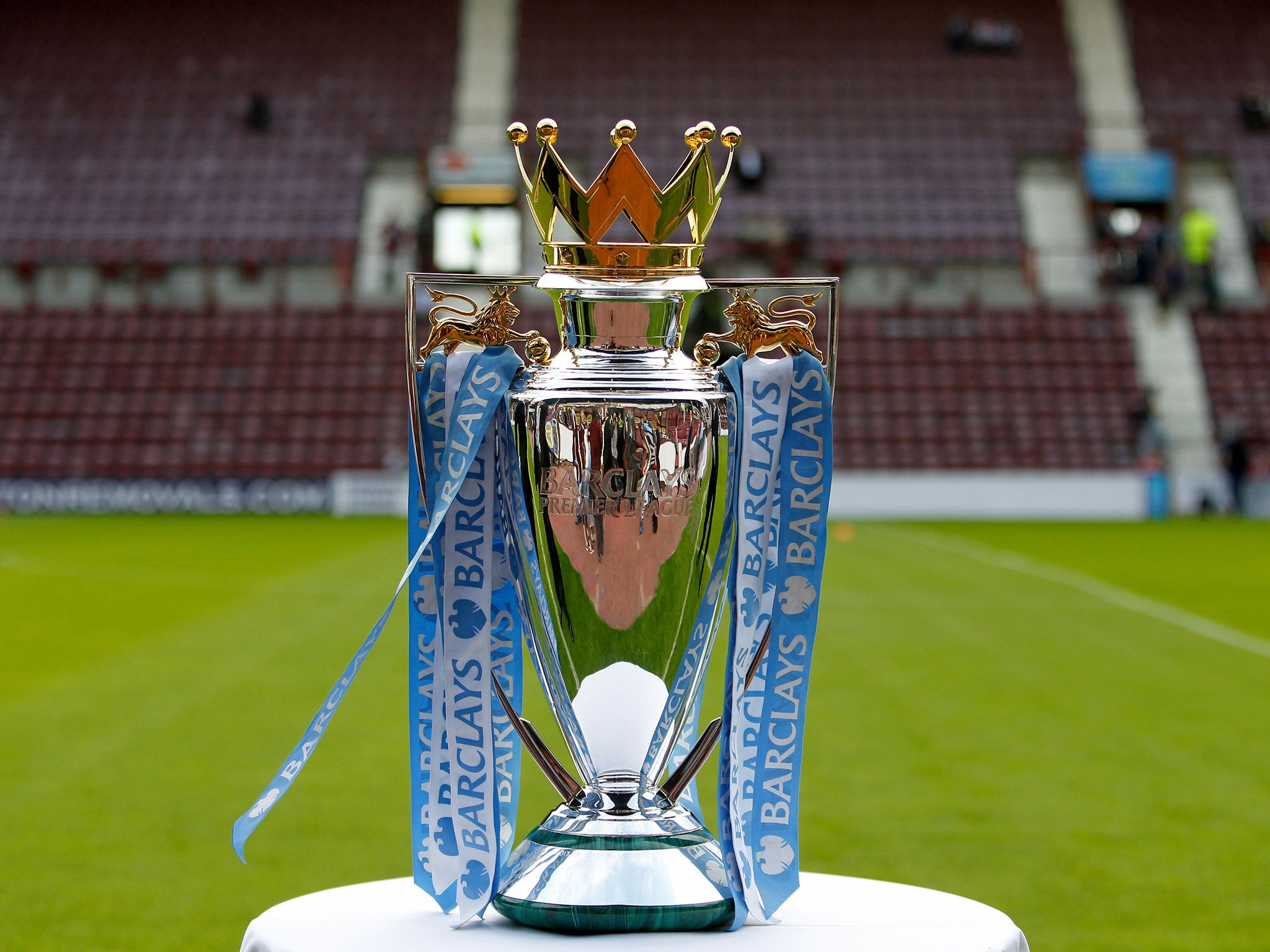 The Premier League trophy