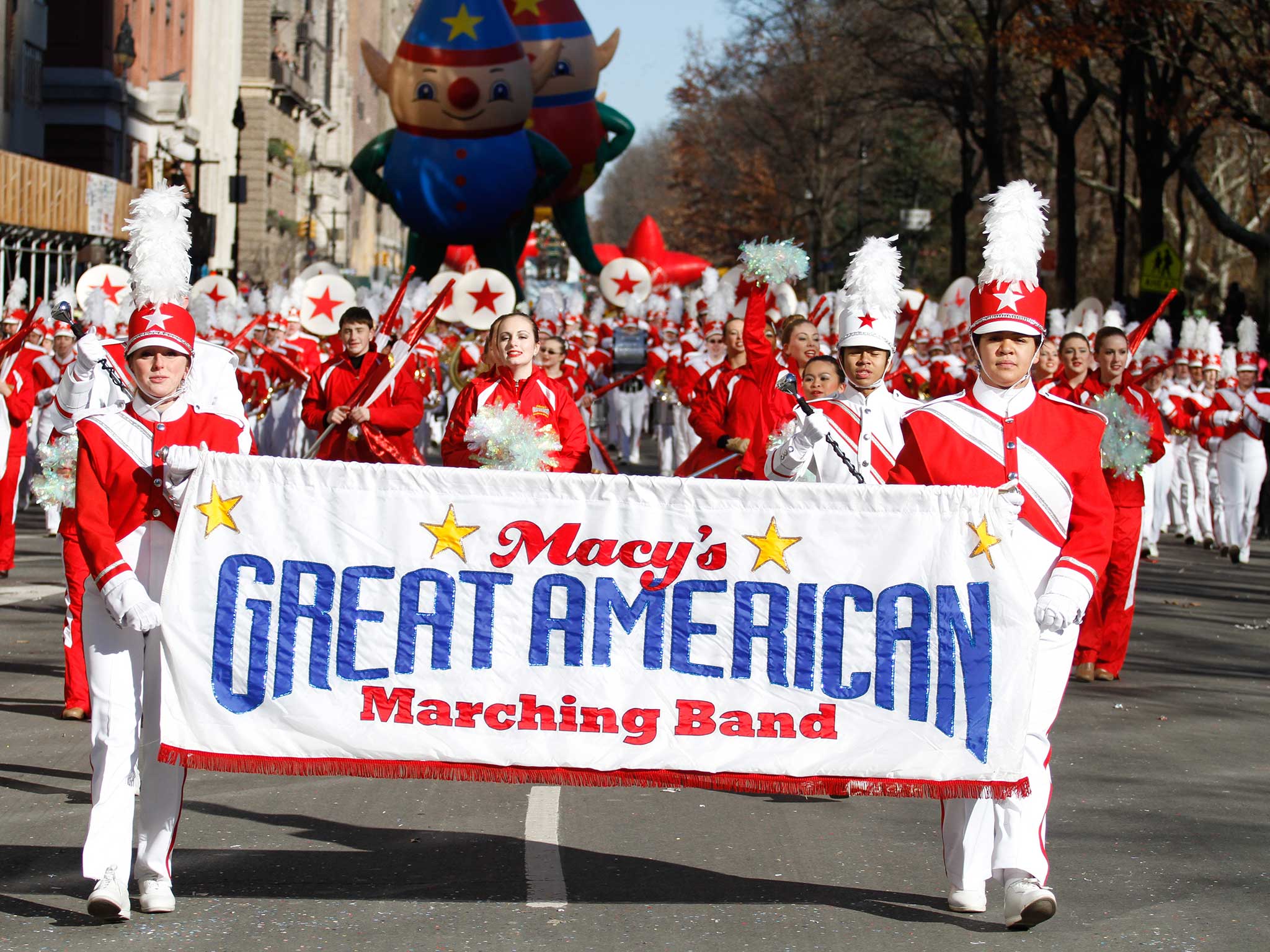 Performers in Macy's Parade on Thanksgiving
