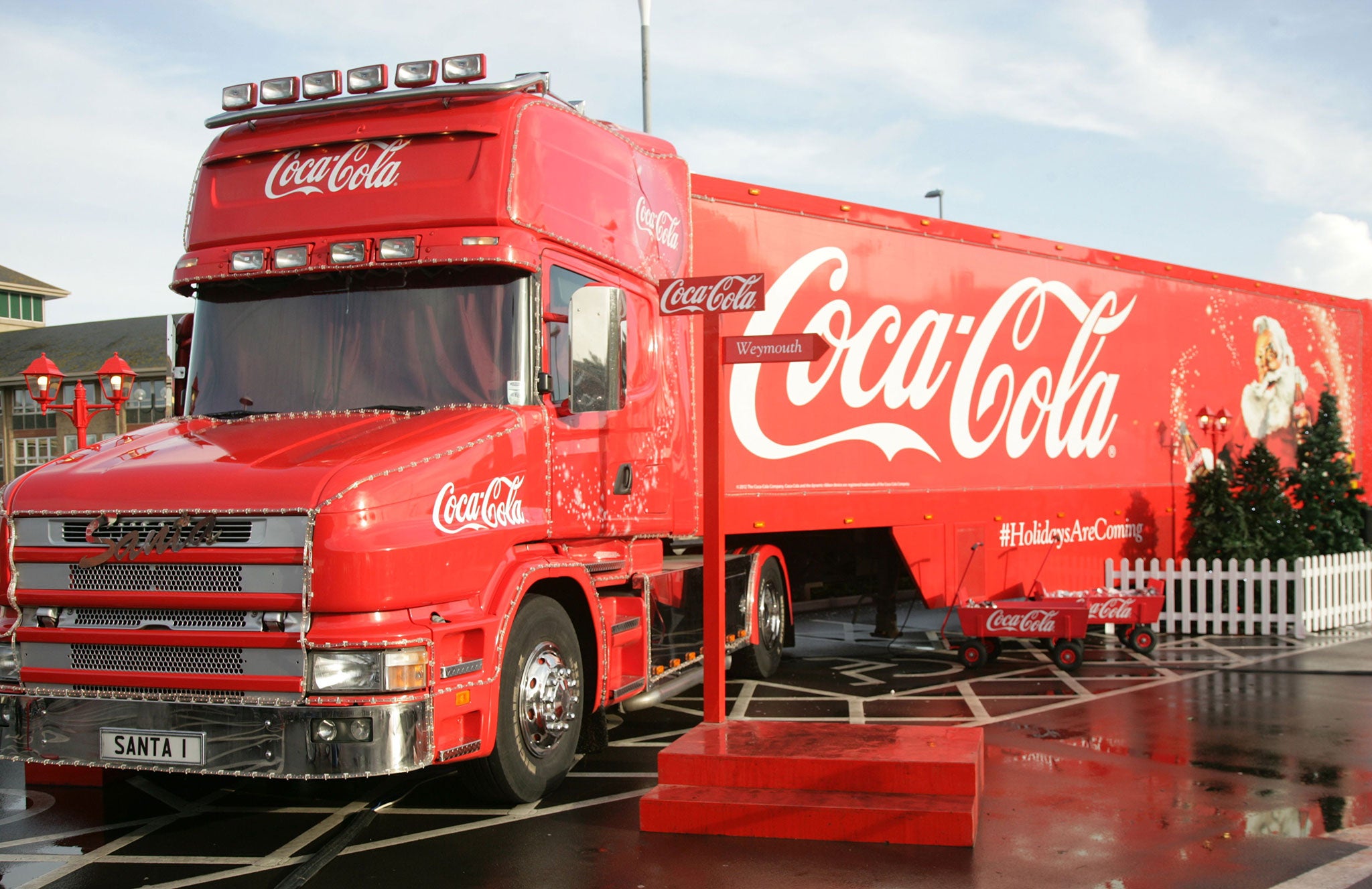 The Coca-Cola van, which will be touring Britain in the buildup to Christmas