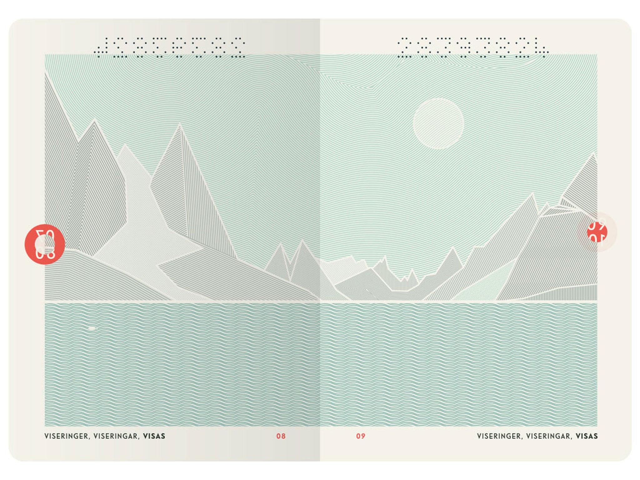 Neue's winning entry for the new passport concept for Norway.