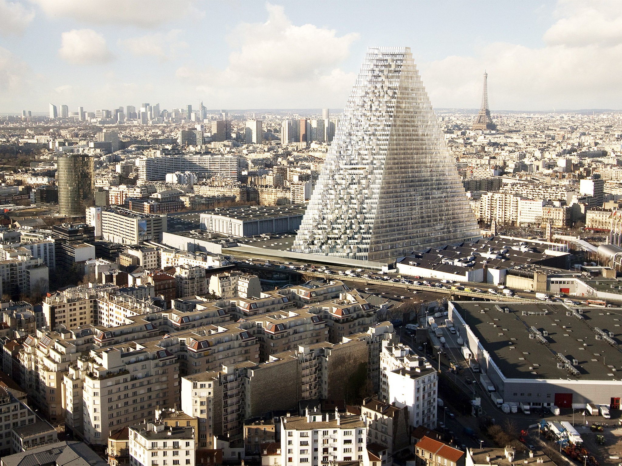 The Triangle Tower would be the third-highest tower of Paris