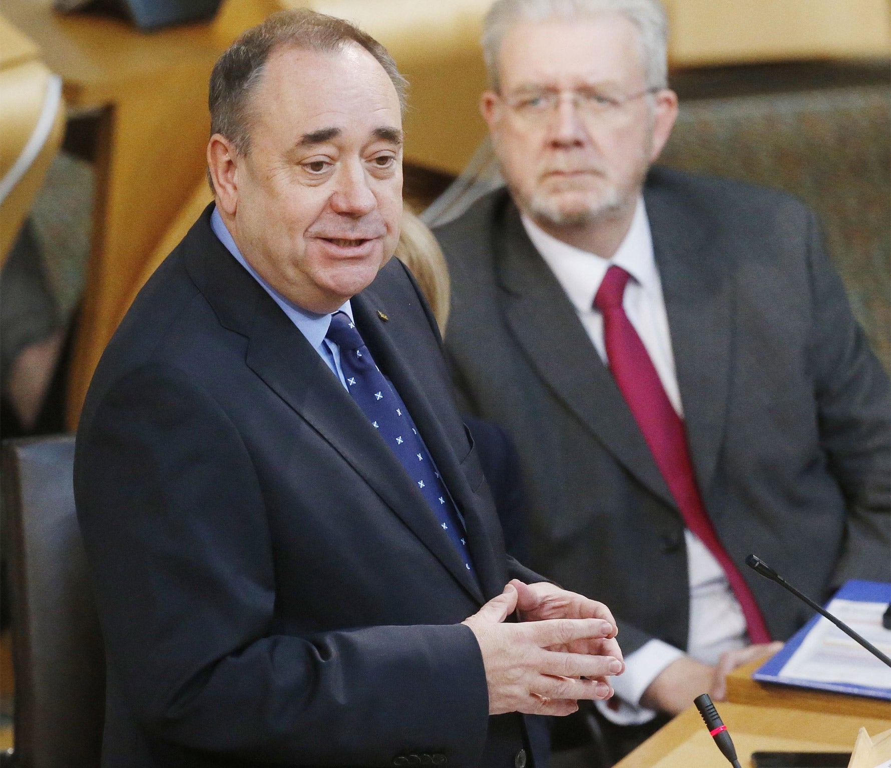 Alex Salmond resigns as First Minister of Scotland during a statement to the Scottish Parliament in Edinburgh