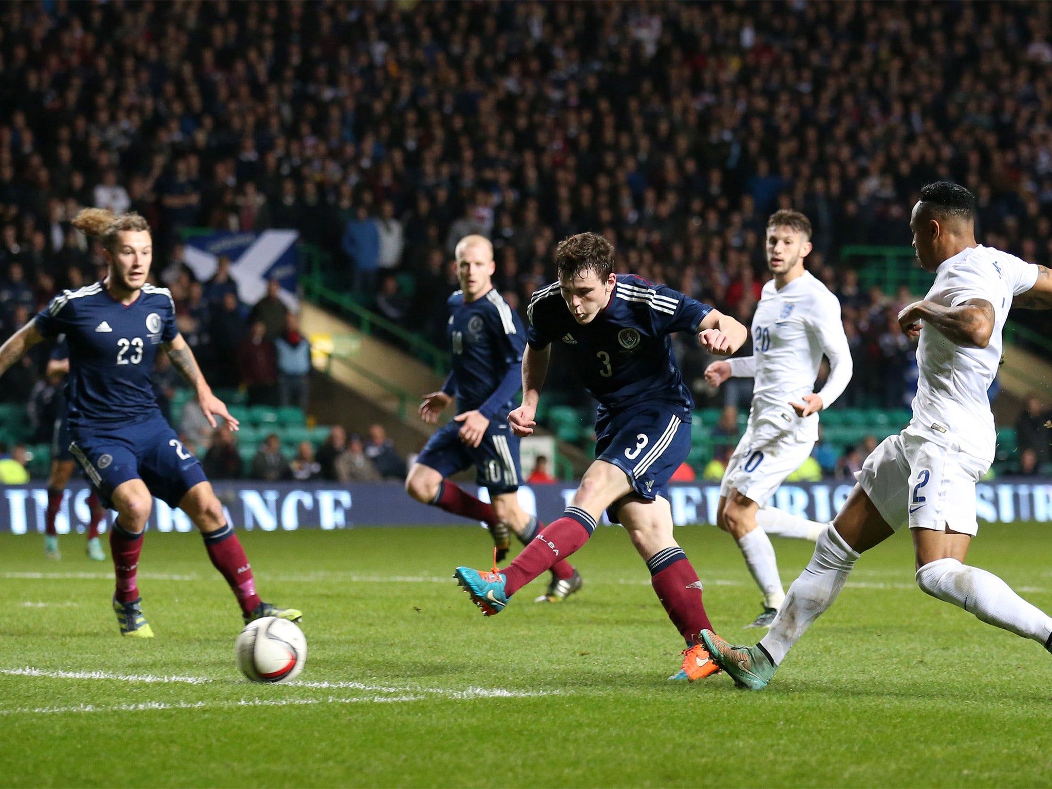 Andrew Robertson got Scotland back into the game, briefly