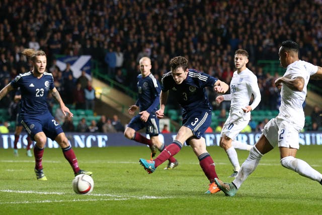 Andrew Robertson got Scotland back into the game, briefly