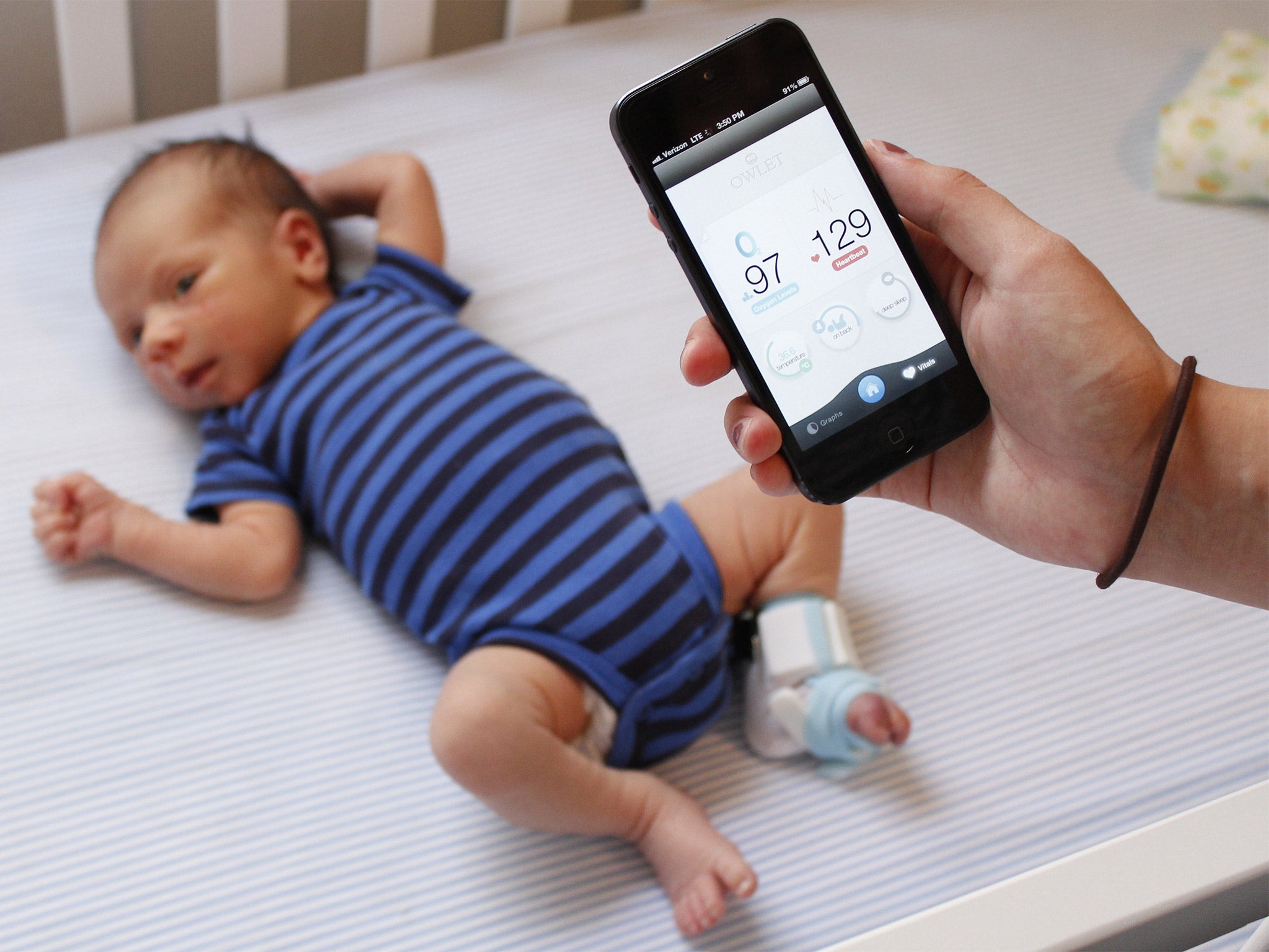 Owlet's smart sock enables parents to keep track of their child's heart-rate, oxygen levels and skin temperature