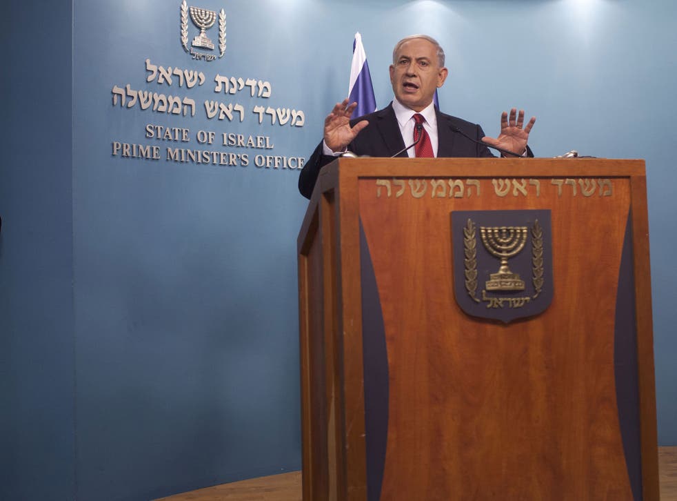 Israeli Prime Minister Benjamin Netanyahu speaks during a press conference on November 18, 2014 in Jerusalem