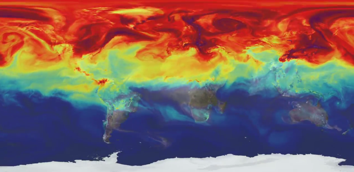 Amazing Nasa Simulation Shows A Year's Worth Of Carbon Emissions 