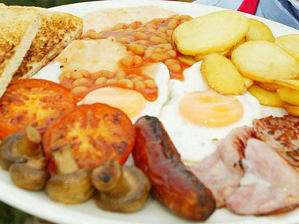A cooked breakfast - apparently enjoyed by people in Swansea