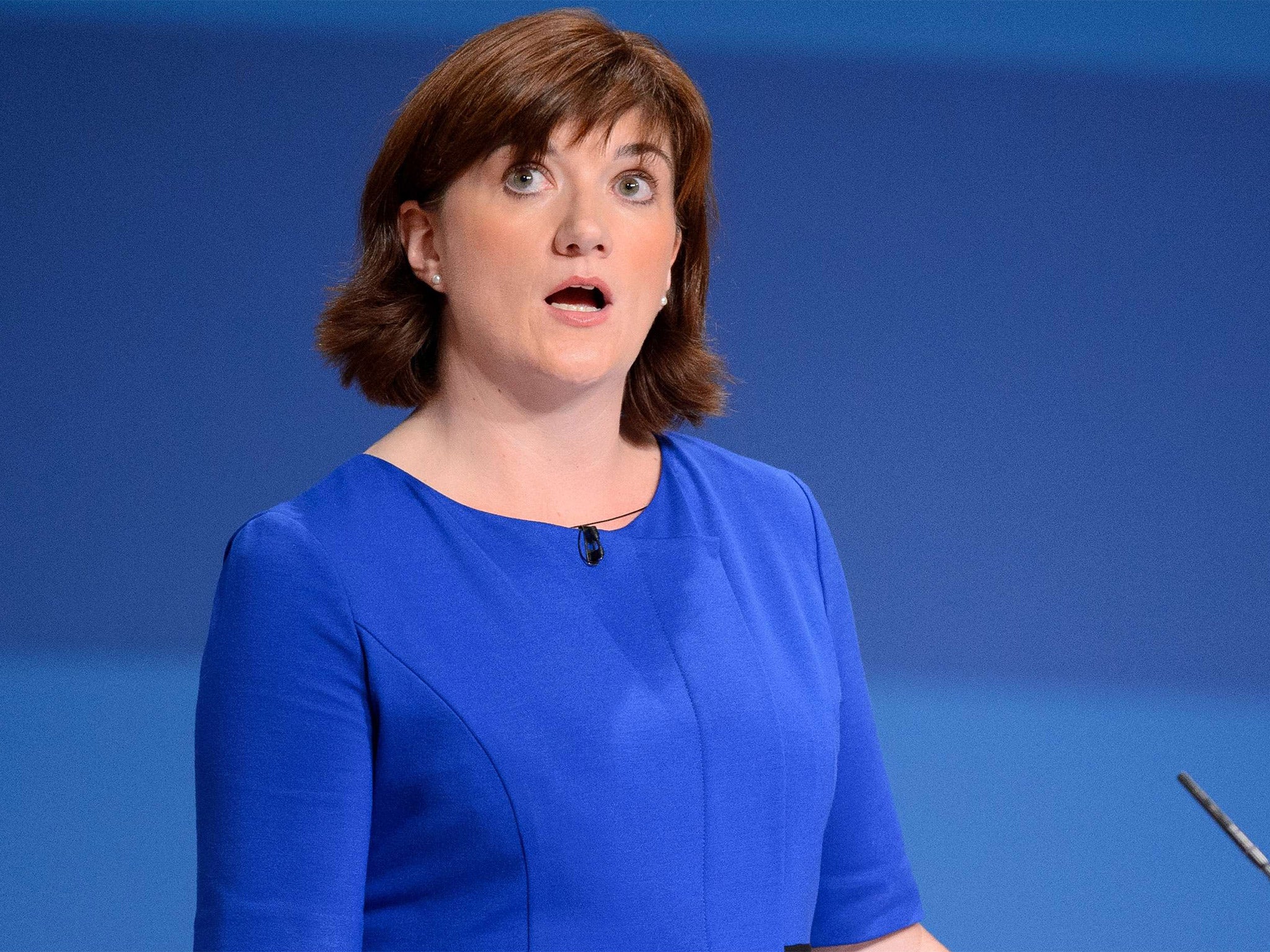 Nicky Morgan said she was ‘delighted’ by the narrowing of the gender pay gap revealed by ONS