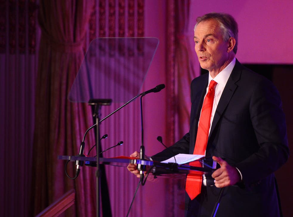 Tony Blair speaks on stage at the 2nd Annual Save The Children Illumination Gala 