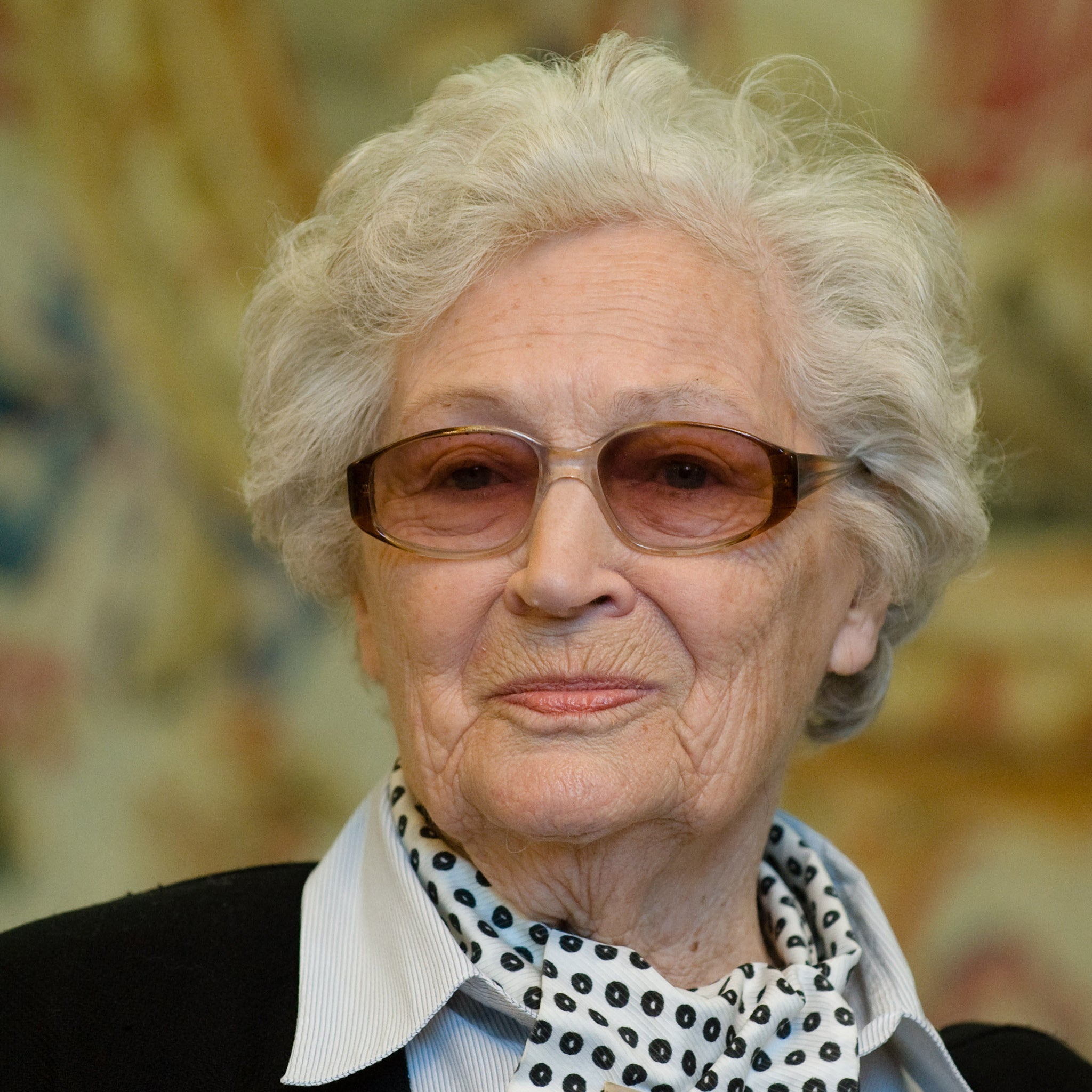 n this March 19, 2012 file photo Jadwiga Pilsudska-Jaraczewska attends a ceremony at the Belweder Palace in Warsaw. Pilsudska-Jaraczewska, a World War II pilot and a daughter of Marshal Jozef Pilsudski, the father of Poland's independence, died on Nov. 16