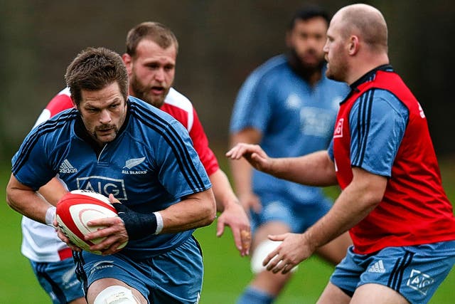The All Blacks captain Richie McCaw (left) is set to become the first ever player to lead his country 100 times