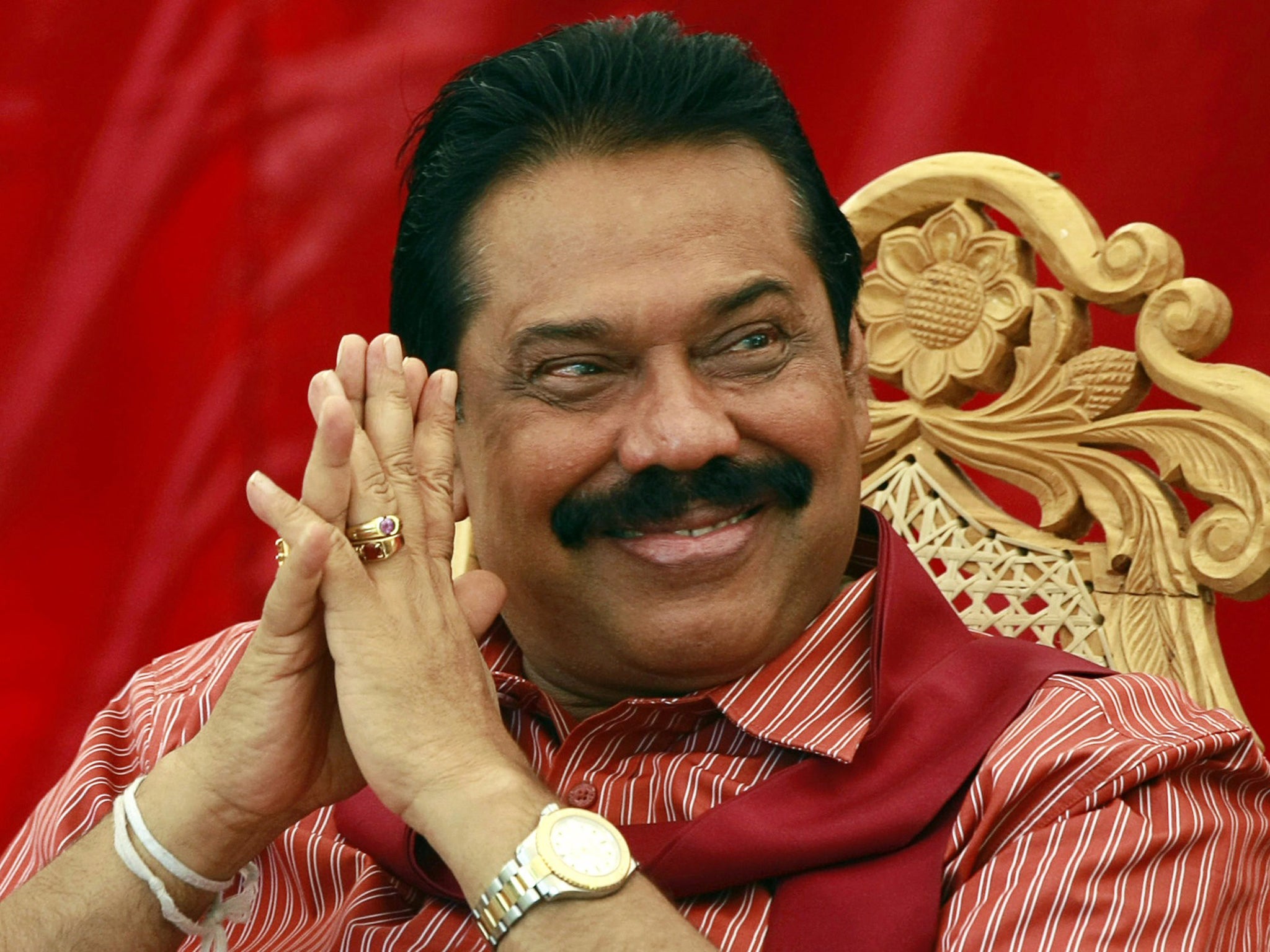 Sri Lankan President <b>Mahinda Rajapaksa</b> calls snap election amid row over his ... - Mahinda-Rajapaksa