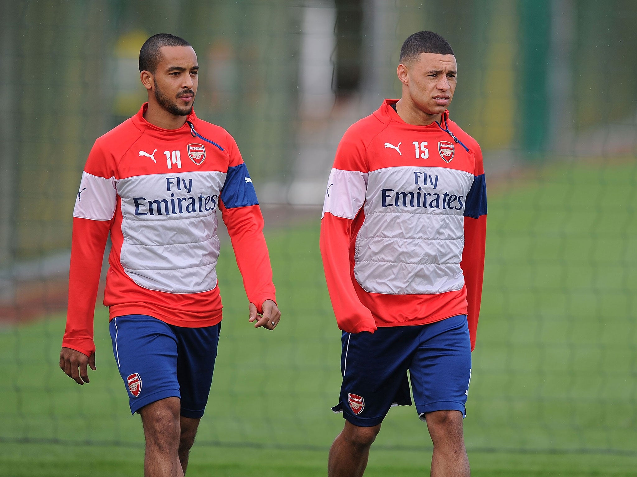 Theo Walcott is on the substitutes bench today